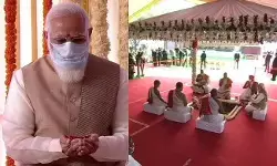 కొత్త పార్లమెంట్ భవనానికి మోడీ శంకుస్థాపన కొత్త పార్లమెంట్ భవనానికి మోడీ శంకుస్థాపన