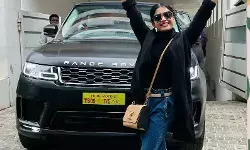 రష్మిక ..రేంజ్ రోవర్ ఆనందం రష్మిక ..రేంజ్ రోవర్ ఆనందం