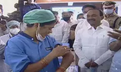 తెలంగాణలో తొలి వ్యాక్సిన్ తీసుకున్న కృష్ణమ్మ తెలంగాణలో తొలి వ్యాక్సిన్ తీసుకున్న కృష్ణమ్మ