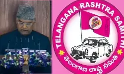 రాష్ట్ర‌ప‌తి ప్ర‌సంగానికి డుమ్మా కొట్టిన టీఆర్ఎస్
