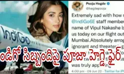 ఇండిగో సిబ్బందిపై పూజా హెగ్డె ఫైర్ ఇండిగో సిబ్బందిపై పూజా హెగ్డె ఫైర్