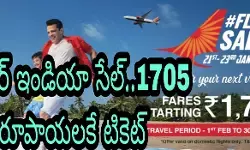 ఎయిర్ ఇండియా సేల్..1705 రూపాయలకే టికెట్ ఎయిర్ ఇండియా సేల్..1705 రూపాయలకే టికెట్