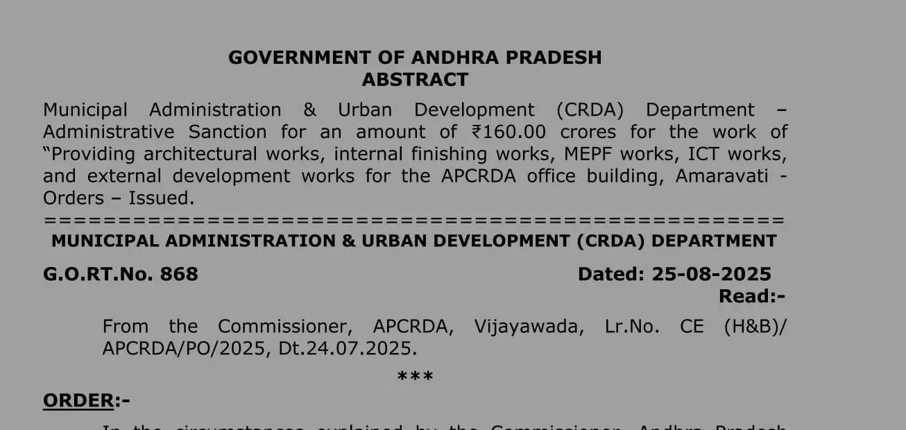 Ministers, Officials Stunned as CRDA Building Costs Soar