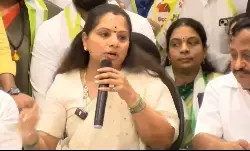 BRS Turmoil: Kavitha Triggers Storm with Corruption Charges on Harish Rao BRS Turmoil: Kavitha Triggers Storm with Corruption Charges on Harish Rao