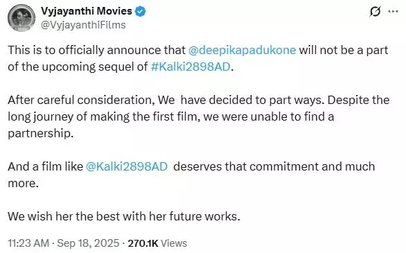 Deepika Drops Out of Kalki 2, Fans Left Surprised Deepika Drops Out of Kalki 2, Fans Left Surprised