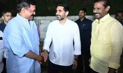 Lokesh Skips Cabinet Meet, Lands in Vizag Next Morning Lokesh Skips Cabinet Meet, Lands in Vizag Next Morning