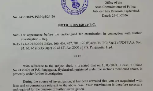 SIT Notice to KCR in Phone Tapping Probe