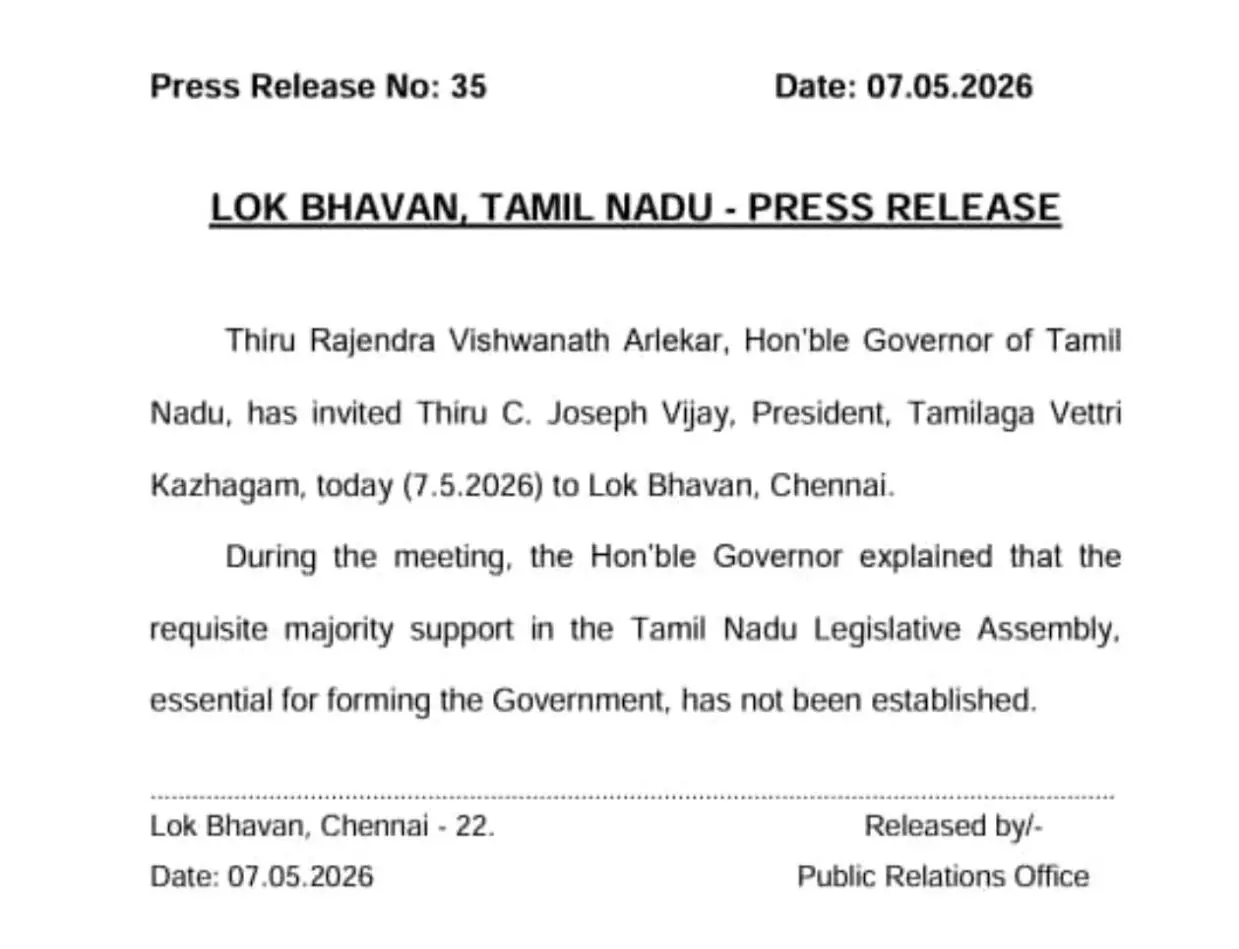 Tamil Nadu Political Drama: Governor Refuses Green Signal for Vijay Swearing-In Tamil Nadu Political Drama: Governor Refuses Green Signal for Vijay Swearing-In