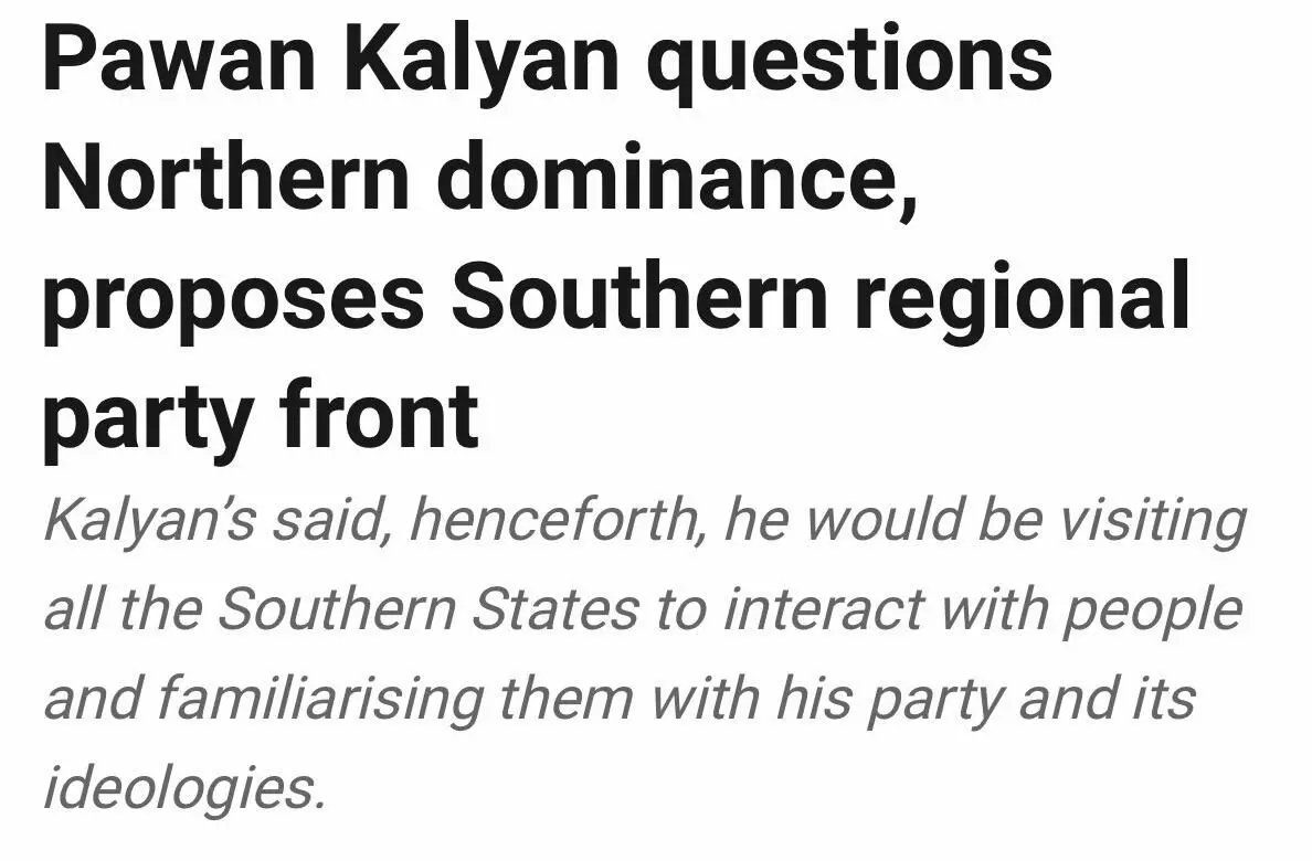 Pawan Kalyan Contradictory Statements on North-South Divide Spark Debate Pawan Kalyan Contradictory Statements on North-South Divide Spark Debate