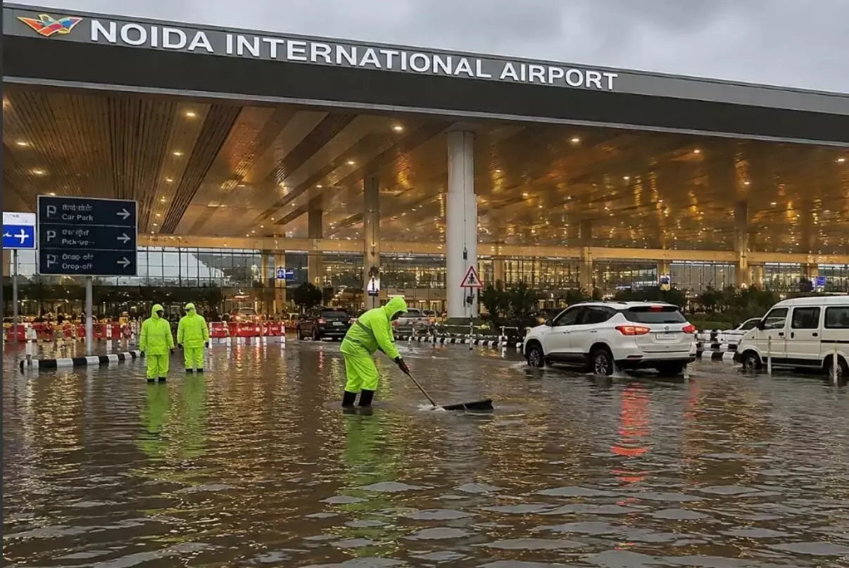‘Airport or Seaport?’ Noida Airport Waterlogging Sparks Political Attacks! ‘Airport or Seaport?’ Noida Airport Waterlogging Sparks Political Attacks!