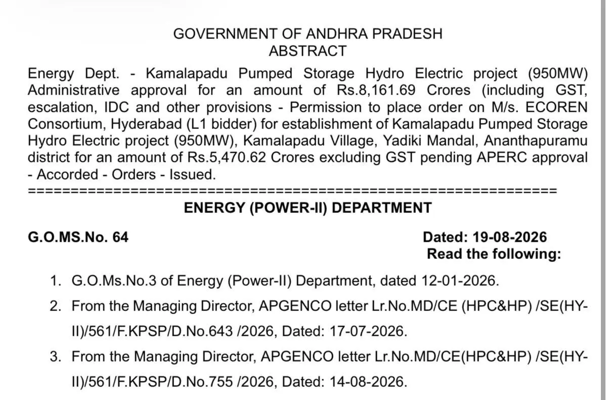 Kamalapadu PSP Scam? Project Cost Soars from Rs.5,470 Crs to Rs.8,161 Crs Kamalapadu PSP Scam? Project Cost Soars from Rs.5,470 Crs to Rs.8,161 Crs